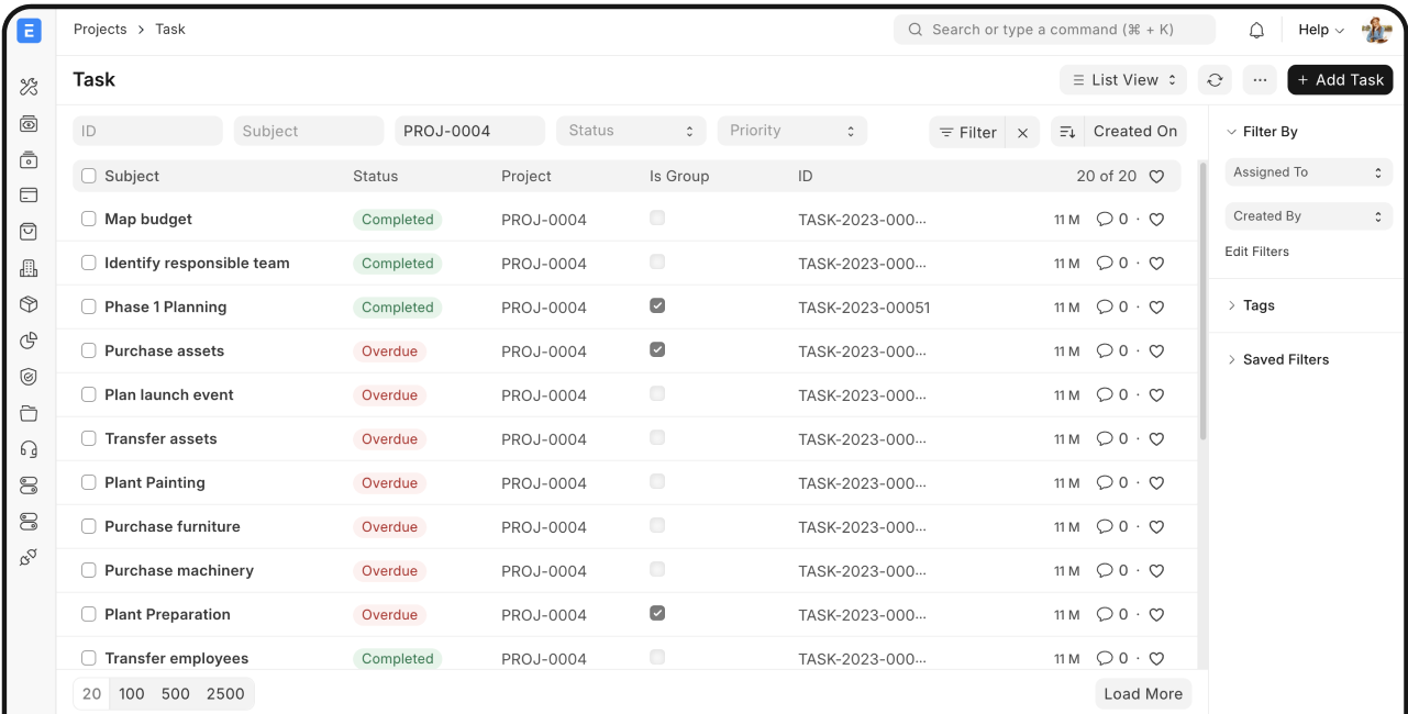 AXERP Project Governance Dashboard