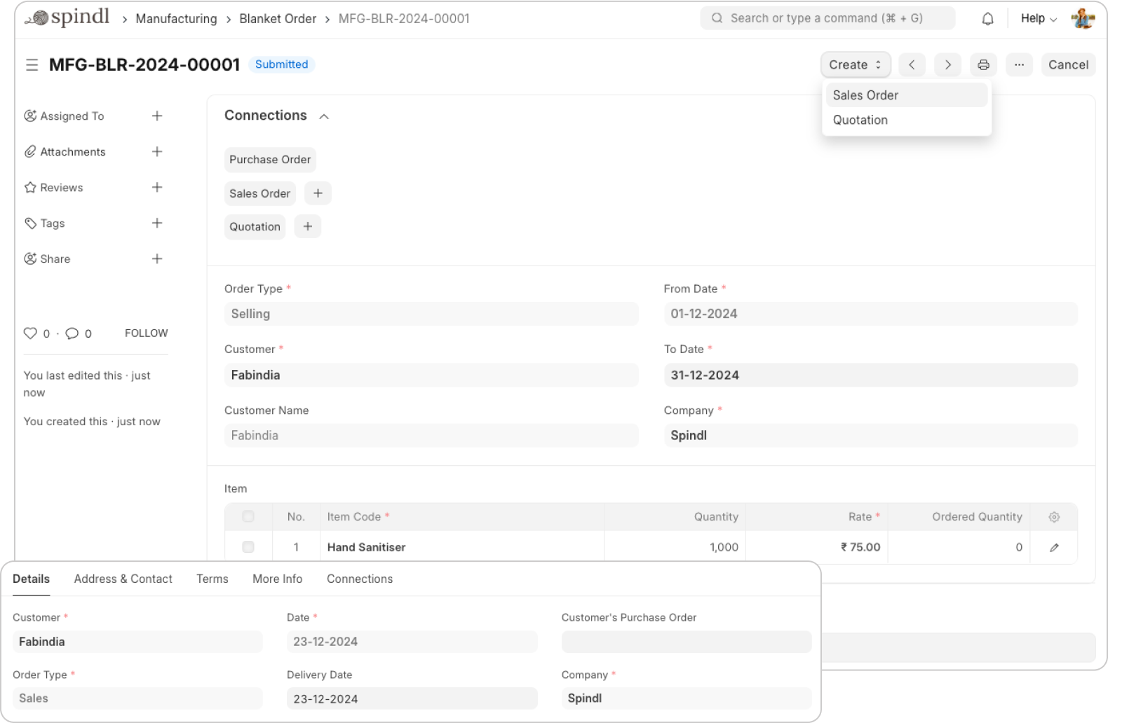 AXERP Blanket Order Management